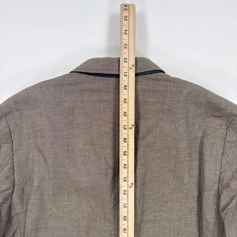 Banana Republic Mens Blazer 42L‎ Brown Tailored Fit Elbow Patch Academic Cotton